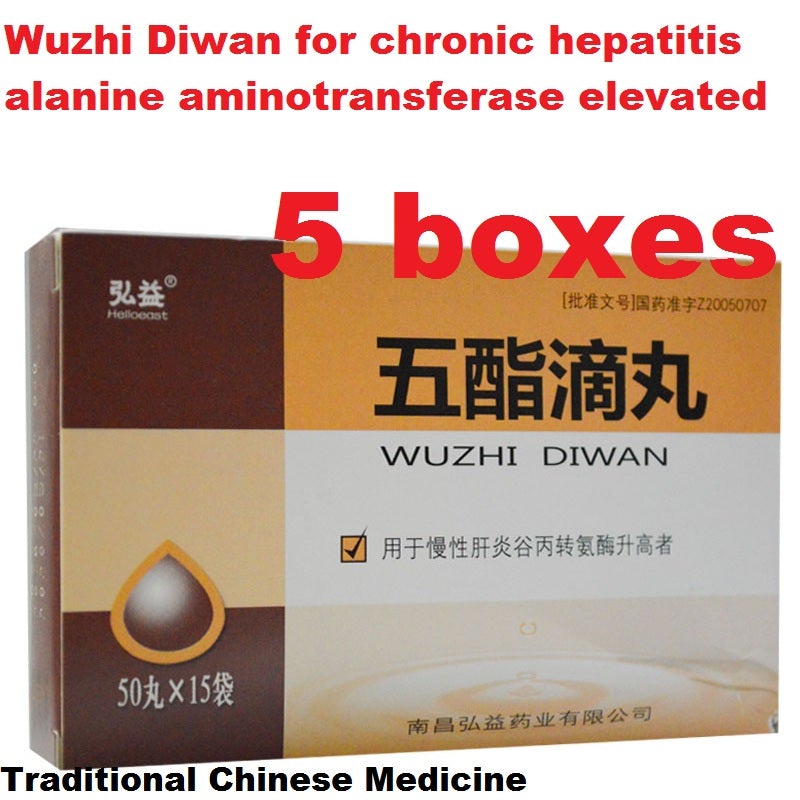 50 pills*15 sachets*5 boxes. Wuzhi Diwan for chronic hepatitis alanine aminotransferase elevated. Traditional Chinese Medicine.