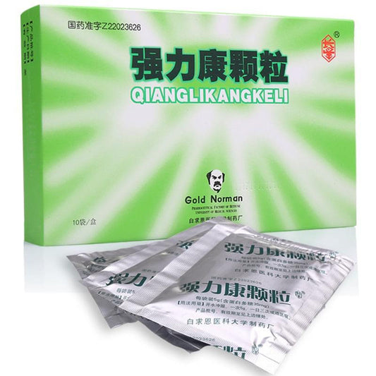 Chinese Herbs. Brand CHANGXING. Qianglikang Keli or Qianglikang Granules or Qiang Li Kang Ke Li orQIANGLIKANGKELI or Qiang Li Kang Granules for  Strengthen the body, strengthen the foundation, nourish and strengthen